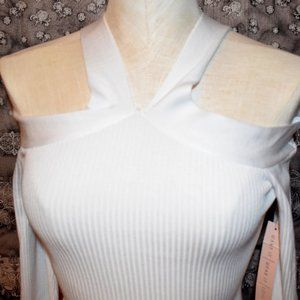 COPY - White long sleeve open shoulder top